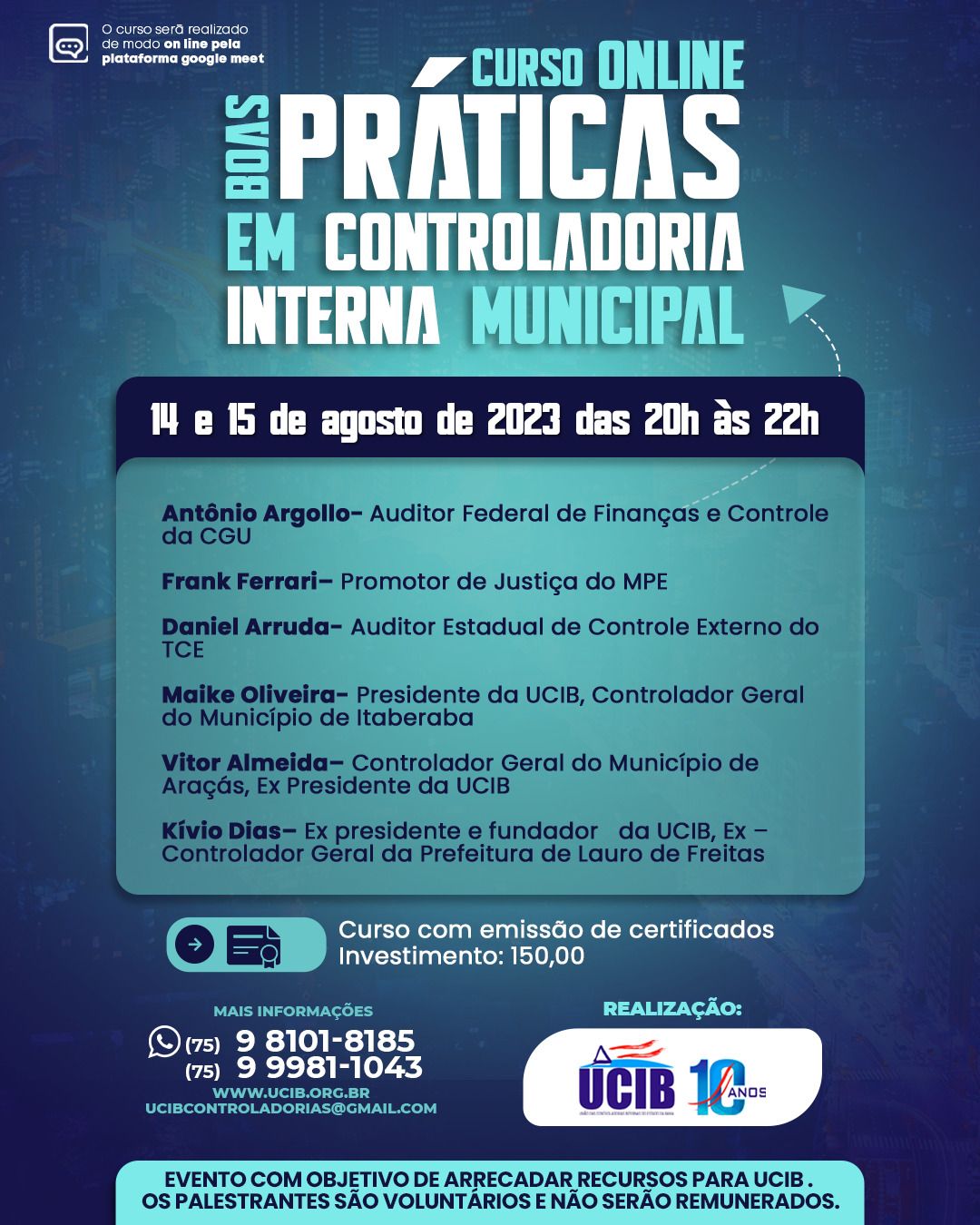  UCIB  - On line - Agosto/2023